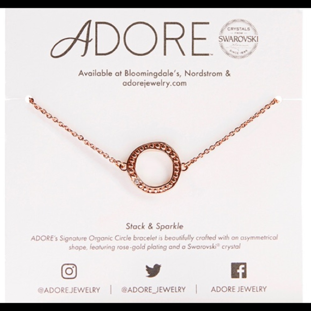 Adore Organic Circle Bracelet in Rose Gold